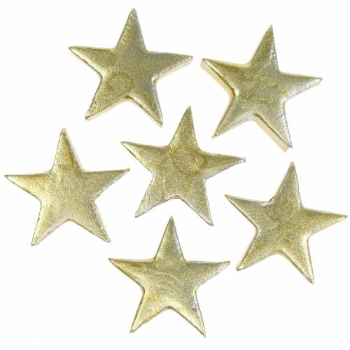 Floristik24 Deco stjärnor guld 4cm 12st