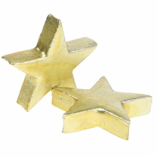 Floristik24 Deco stjärnor guld 4cm 12st