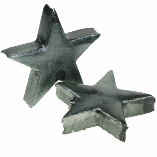 Floristik24 Deco stjärnor grå 4cm 12 st
