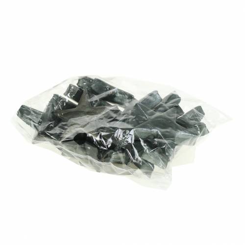 Floristik24 Deco stjärnor grå 4cm 12 st