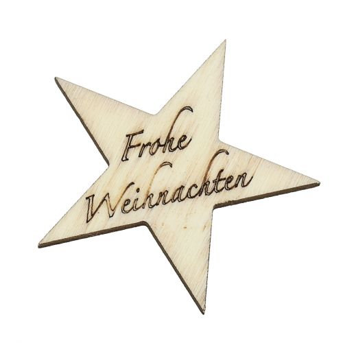 Floristik24 Star God Jul Natur 5cm 30st