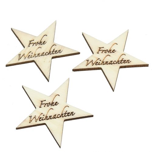Floristik24 Star God Jul Natur 5cm 30st