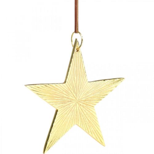 Artikel Guldstjärna, adventsdekoration, dekorationshänge till jul 12×13cm 2st
