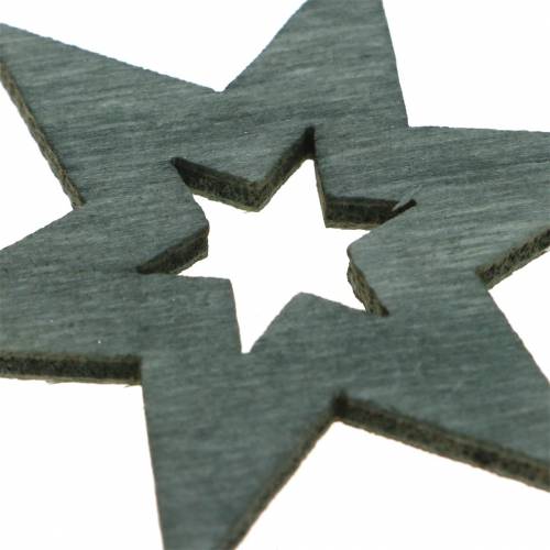 Floristik24 Scatter dekoration stjärna svart, silver, mörkgrå assorterad 4cm 72 st
