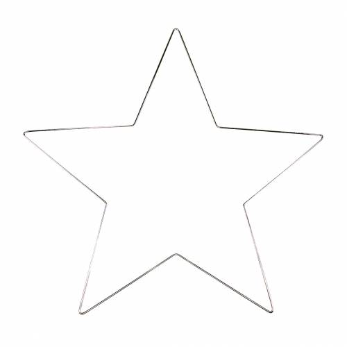 Floristik24 Dekorativ stjärnsilver 40 cm 4st
