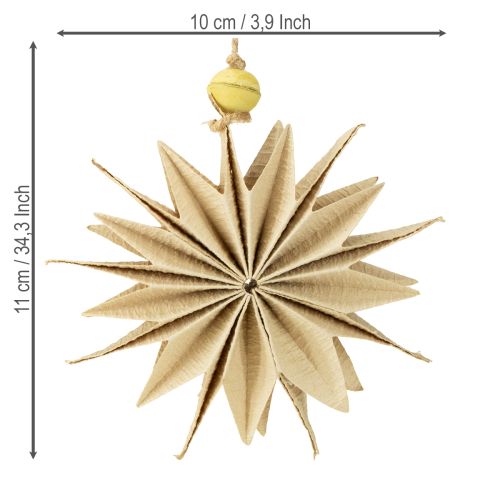 Artikel Pappersstjärnor, naturliga färger, Ø10 cm, 6 stycken