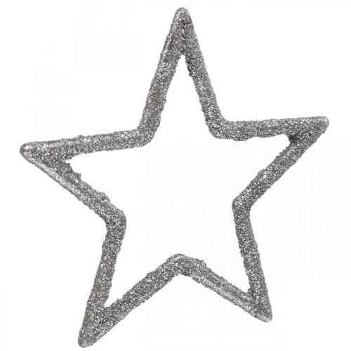 Artikel Strödekoration Julstjärnor silverglitter Ø4cm 120 st