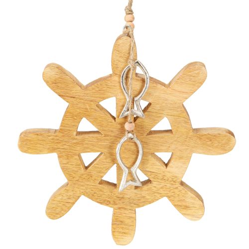 Floristik24 Ratt Trädekoration Naturfisk Silver Hängande Ø21,5cm