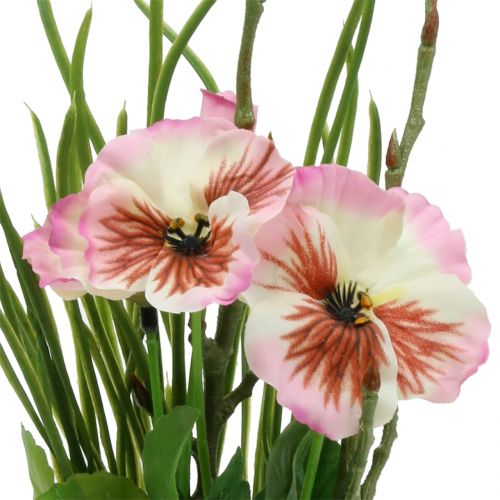 Floristik24 Pensé med mossakula rosa 31cm