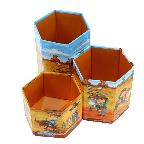 Floristik24 Pennhållarset med cowboymotiv H 6-12cm