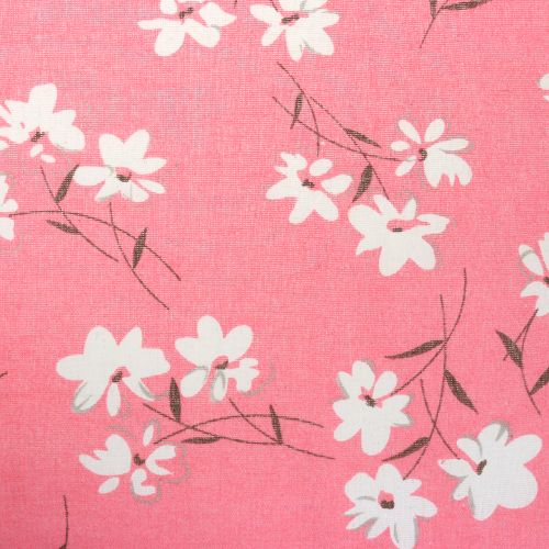 Artikel Dekoratörstyg blommar rosa 30 cm x 3m