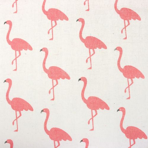 Artikel Dekorativtyg flamingo vit-rosa 30cm x 3m