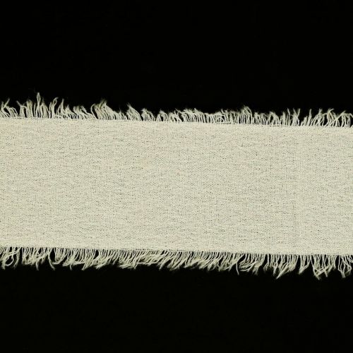 Artikel Chiffongband kräm tygband med fransar 40mm 15m