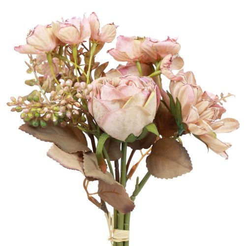 Floristik24 Konstgjord blombukett konstgjorda blommor konstgjorda rosor antika 30cm