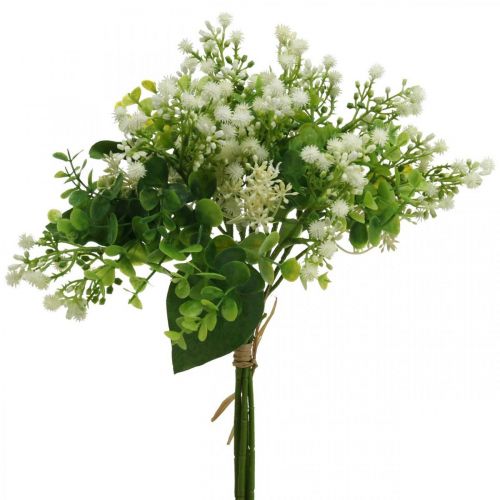 Floristik24 Dekorativ bukett Konstgjorda Blommor Bukett Konstgjorda Blommor Grön Vit L36cm