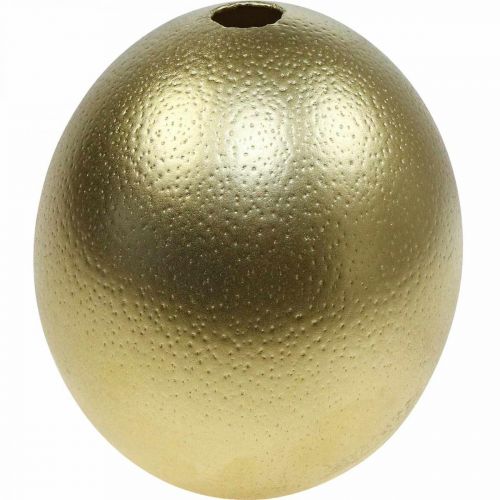 Artikel Strutsäggsdekoration utblåst påskdekoration guld Ø12cm H14cm