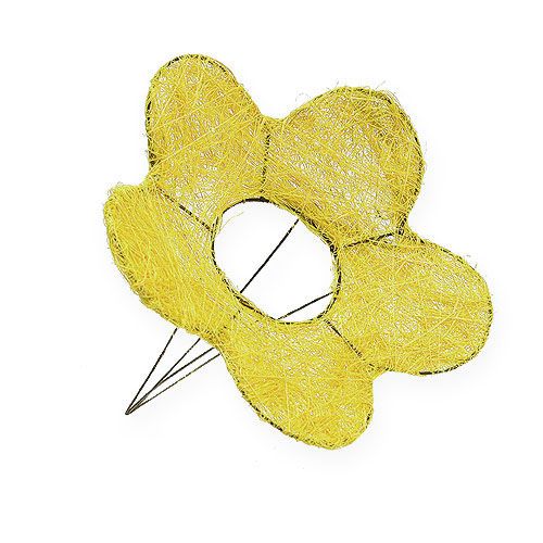 Floristik24 Sisal manschett gul Ø20cm blommanschett 8st