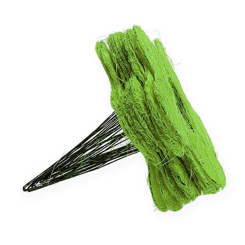 Floristik24 Sisal manschett 20cm ljusgrön 8 st