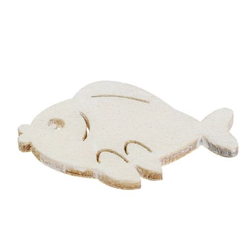 Floristik24 Strö fisk vit 4cm 48 st