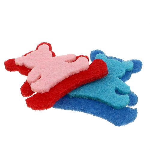 Artikel Strödekorationsbjörn gjord av filt blandade färger 3,5cm x 3,5cm 100 st