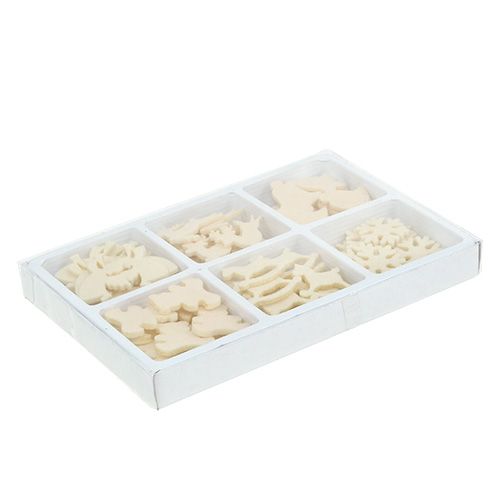 Floristik24 Scatter dekoration filtfigurer kräm 3cm 72 st