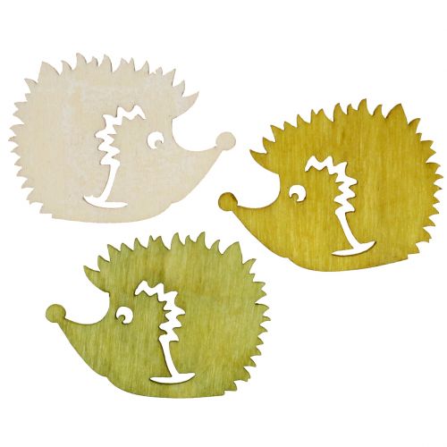 Floristik24 Scatter dekoration igelkottar av trä blandade färger 4cm 72 st