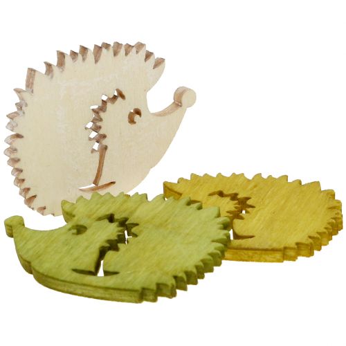 Floristik24 Scatter dekoration igelkottar av trä blandade färger 4cm 72 st