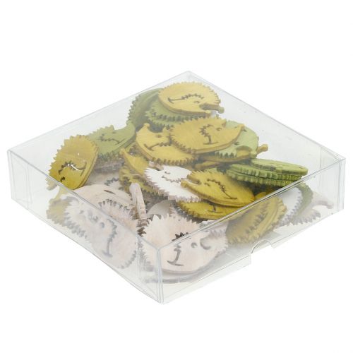 Floristik24 Scatter dekoration igelkottar av trä blandade färger 4cm 72 st