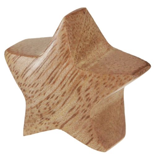 Artikel Spriddekoration trä ministjärnor adventsdekoration mangoträ 3cm 9 st