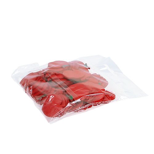 Floristik24 Scatter dekoration krabba äpple röd 3cm 72 st