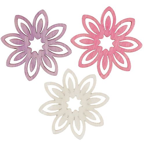 Floristik24 Spridningsdekoration träblomma Ø4cm 72 st