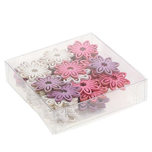 Floristik24 Spridningsdekoration träblomma Ø4cm 72 st