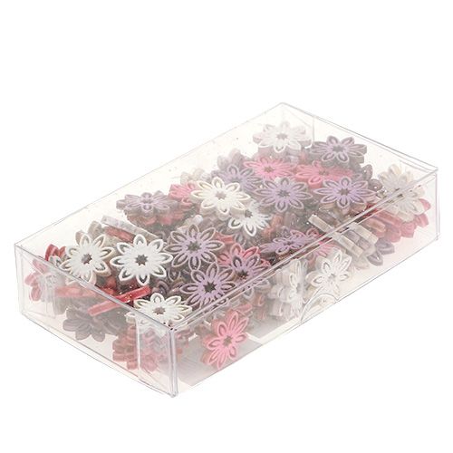 Floristik24 Streudeko träblom blandad Ø2cm 144st
