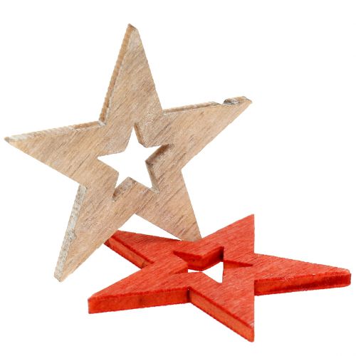Artikel Julstjärnor för att sprida röda, naturliga 4cm 72p