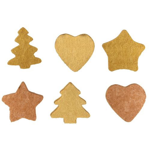 Artikel Spriddekoration Julbordsdekoration trä blandat 4cm 12st