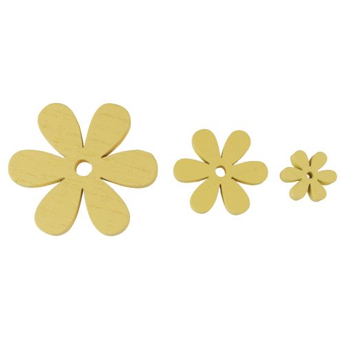 Artikel Scatter Dekoration Trä Gula Blommor Sommar Bordsdekoration Ø2–6cm 20 st