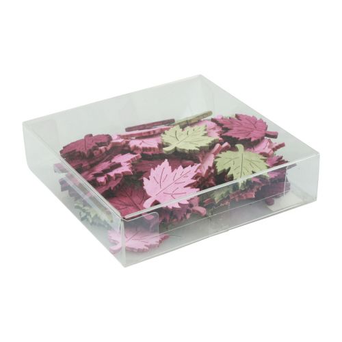 Artikel Strödekoration trä höstlöv bordsdekoration färgad 3x4cm 72 st