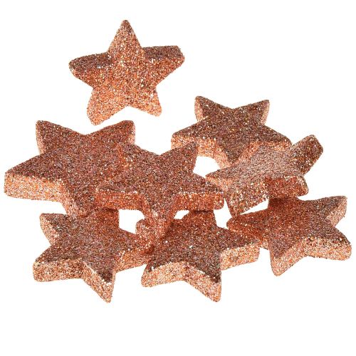 Artikel Strödekoration Julstjärnor spridda stjärnor rosa Ø4/5cm 40 st