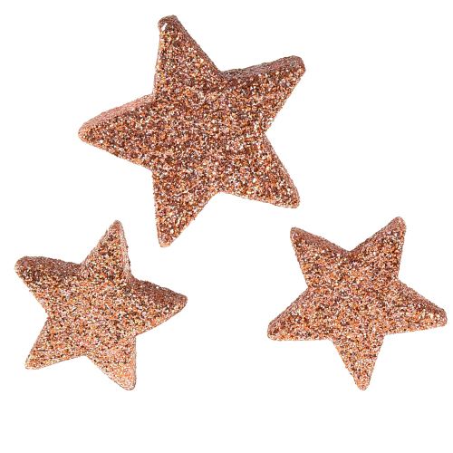 Strödekoration Julstjärnor spridda stjärnor rosa Ø4/5cm 40st