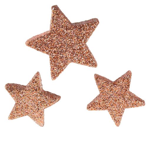 Artikel Strödekoration Julstjärnor spridda stjärnor rosa Ø4/5cm 40 st