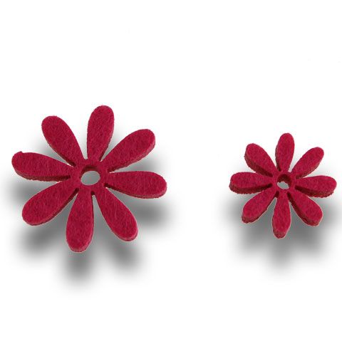 Floristik24 Filtblommor i rosa 96st