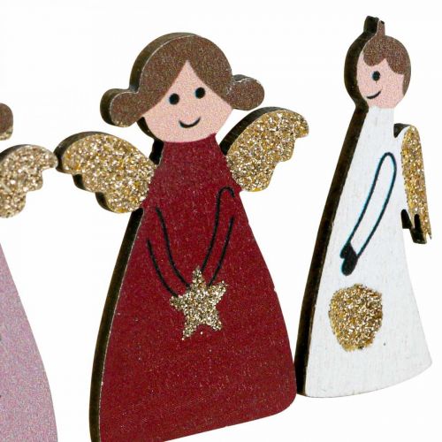 Artikel Ängelskrössel i trä änglaströja dekoration ängladekoration 4,5×3cm 72 st