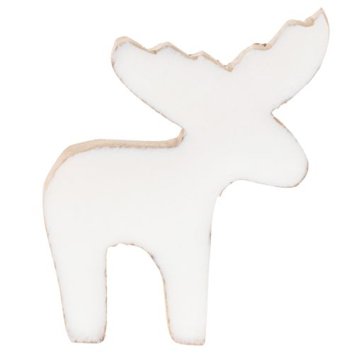 Dekorativ träfigur av älg, stående, juldekoration, 6 cm, 8 delar | Floristik24.se