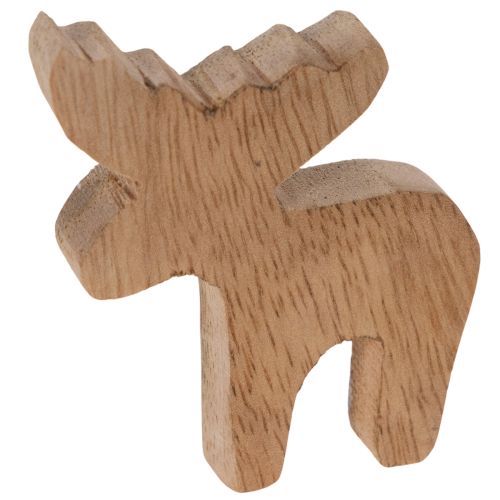 Dekorativ träfigur av älg, stående, juldekoration, 6 cm, 8 delar | Floristik24.se