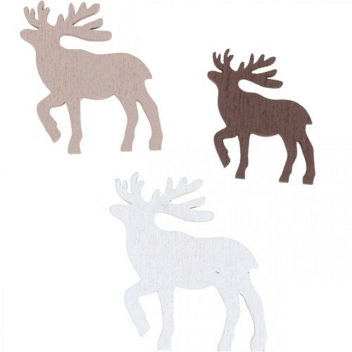 Artikel Strödekoration Julrenar Juldekoration trä 48 st