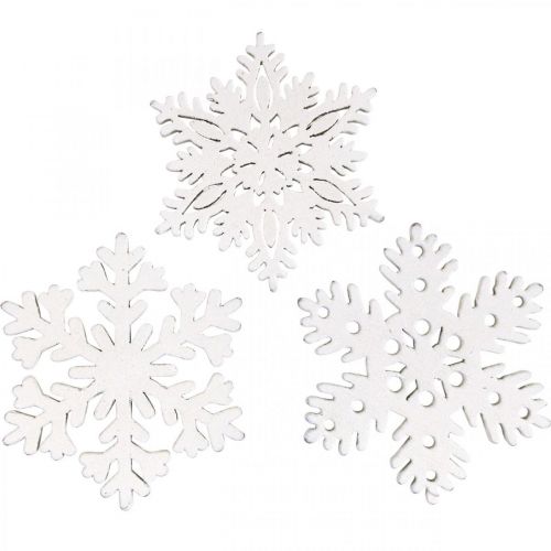 Floristik24 Scatter delar snöflinga, scatter dekoration iskristall 3,5cm 72st