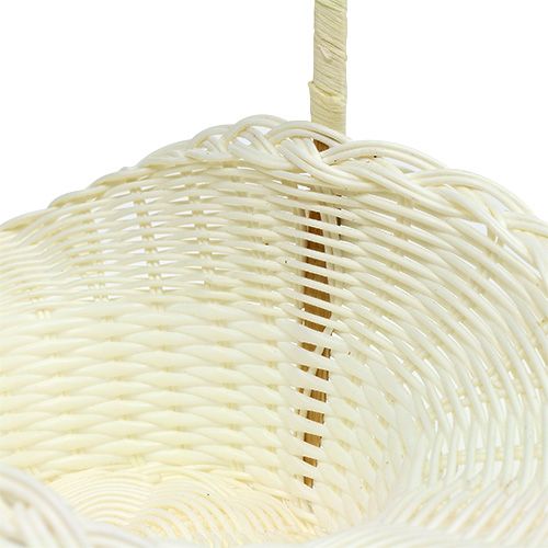 Floristik24 Scatterkorg för bröllopplast vit Ø15cm H32cm