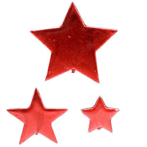 Floristik24 Röda stjärnor dekoration för spridning Ø3/5/7cm – 2:a val – 44 st