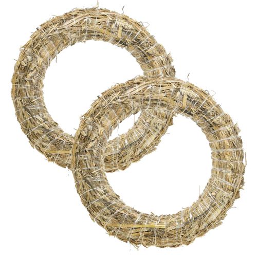 Halmkrans halmkrans blank 35/6cm 2st