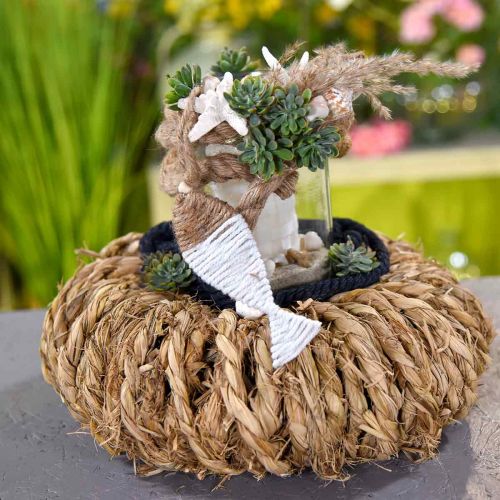 Floristik24 Flätad halmkrans Ø30cm deco krans natur